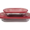 Value Pack Glass Bake Set With Lids, 4-Piece