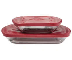 Value Pack Glass Bake Set With Lids, 4-Piece