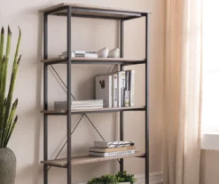 Real Living Rustic 5-Shelf Bookcase -Home Furnishing Store 810343917 2