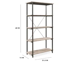Real Living Rustic 5-Shelf Bookcase -Home Furnishing Store 810343917 9