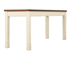 Whitesburg Cottage White & Brown Dining Room Bench 12 Whitesburg Cottage White & Brown Dining Room Bench -Home Furnishing Store 810363197 2