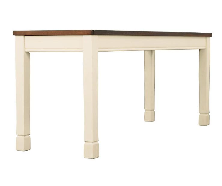 Whitesburg Cottage White & Brown Dining Room Bench 3 Whitesburg Cottage White & Brown Dining Room Bench - Image 3