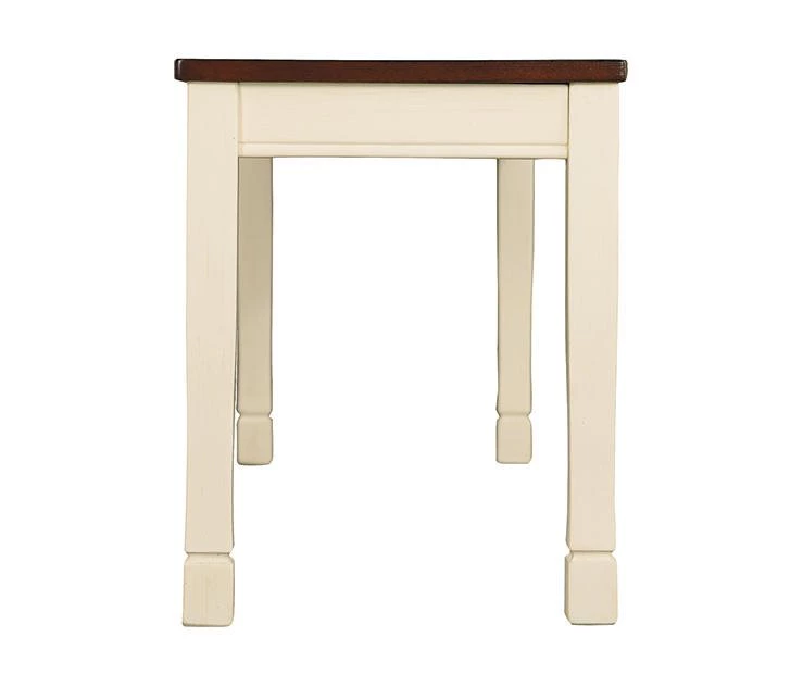 Whitesburg Cottage White & Brown Dining Room Bench 8 Whitesburg Cottage White & Brown Dining Room Bench - Image 8