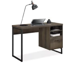 Distressed Brown Oak Desk 6 Distressed Brown Oak Desk -Home Furnishing Store 810369306 2