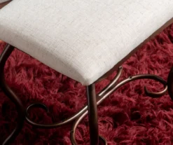 Heather Metal Adjustable Mirror Vanity Set With Stool -Home Furnishing Store 810389409 A8 9