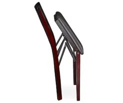 Brown Classic Open Back Folding Chairs, 2-Pack -Home Furnishing Store 810389460 3