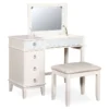 Piper White Mirror Vanity Set With Stool