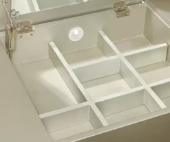 Kelly Silver Rounded Mirror Vanity Set With Stool -Home Furnishing Store 810389505 5