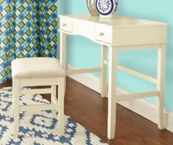 Caroline Cream Mirror Vanity Set With Stool -Home Furnishing Store 810389506 6