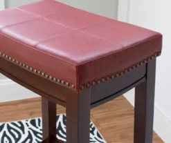 30" Brooke Red Saddle Barstool -Home Furnishing Store 810389513 5