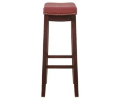 30" Brooke Red Saddle Barstool -Home Furnishing Store 810389513 6