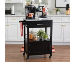 Ree Black Granite Top Kitchen Cart With Storage -Home Furnishing Store 810389519 A0 5