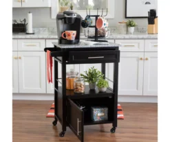 Ree Black Granite Top Kitchen Cart With Storage -Home Furnishing Store 810389519 A0 6