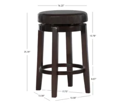 24" Clea Brown Counter Stool 17 24" Clea Brown Counter Stool -Home Furnishing Store 810389529 A7