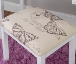 Butterfly Mirror Vanity Set With Stool -Home Furnishing Store 810389543 A8 10