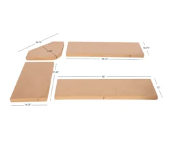 Beige Microfiber Cushion Set For Breakfast Nook -Home Furnishing Store 810389546 A8