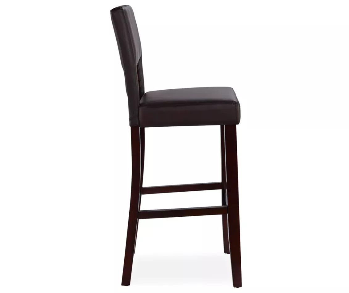 30" Brown Open Back Barstool 3 30" Brown Open Back Barstool - Image 3