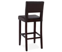 30" Brown Open Back Barstool 7 30" Brown Open Back Barstool -Home Furnishing Store 810389581 3