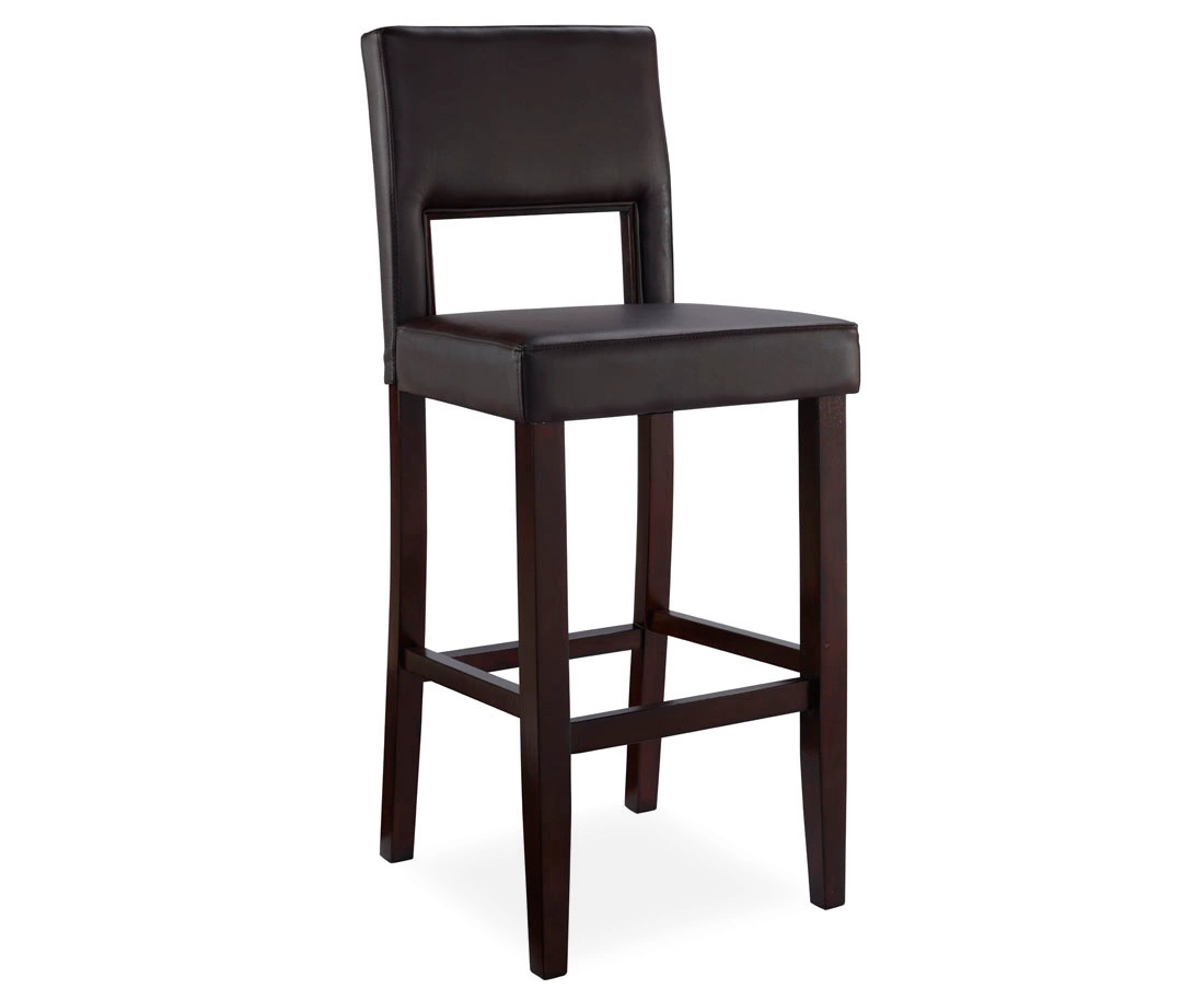 30" Brown Open Back Barstool 1 30" Brown Open Back Barstool
