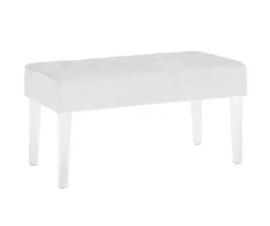 Marie Platinum Padded Glam Acrylic Bench 13 Marie Platinum Padded Glam Acrylic Bench -Home Furnishing Store 810389624 A0 1