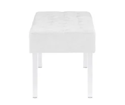 Marie Platinum Padded Glam Acrylic Bench 12 Marie Platinum Padded Glam Acrylic Bench -Home Furnishing Store 810389624 A1