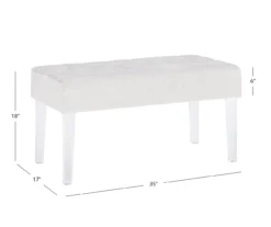 Marie Platinum Padded Glam Acrylic Bench 16 Marie Platinum Padded Glam Acrylic Bench -Home Furnishing Store 810389624 A7