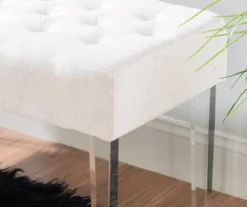 Marie Platinum Padded Glam Acrylic Bench 17 Marie Platinum Padded Glam Acrylic Bench -Home Furnishing Store 810389624 B8
