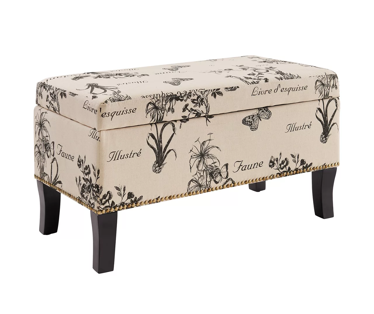 Claudia Botanical Storage Ottoman 1 Claudia Botanical Storage Ottoman