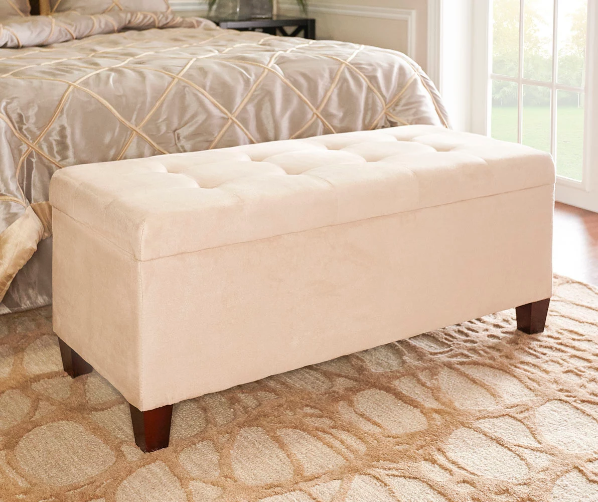 Erin Beige Padded Shoe Storage Ottoman 3 Erin Beige Padded Shoe Storage Ottoman - Image 3