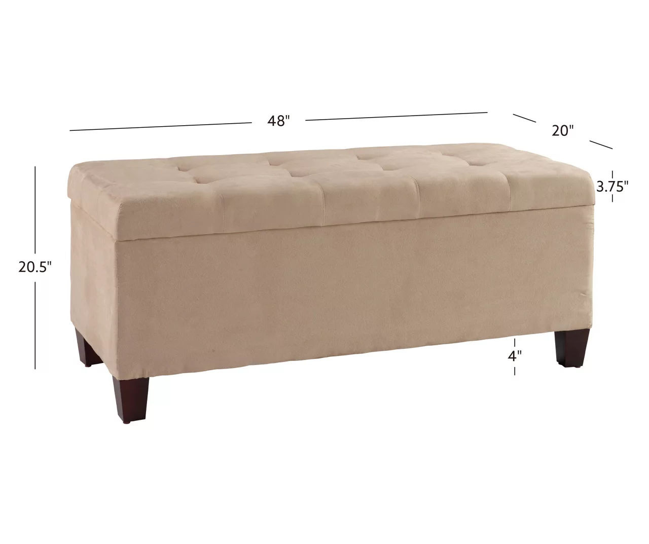 Erin Beige Padded Shoe Storage Ottoman 5 Erin Beige Padded Shoe Storage Ottoman - Image 5