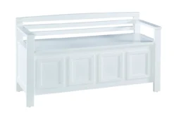 Brady White Storage Bench