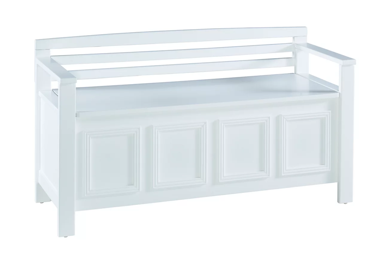 Brady White Storage Bench 1 Brady White Storage Bench