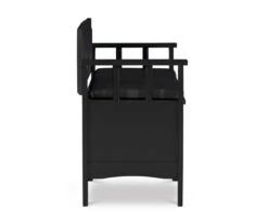Black Padded Faux Leather Storage Bench 14 Black Padded Faux Leather Storage Bench -Home Furnishing Store 810389638 A3 1