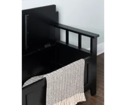 Black Padded Faux Leather Storage Bench 20 Black Padded Faux Leather Storage Bench -Home Furnishing Store 810389638 A8 3