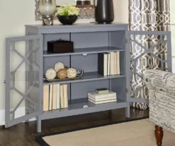 Ava Gray Geometric 2-Door Cabinet 5 Ava Gray Geometric 2-Door Cabinet -Home Furnishing Store 810389671 3
