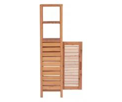Pierce Bamboo 5-Shelf Mid Cabinet 20 Pierce Bamboo 5-Shelf Mid Cabinet -Home Furnishing Store 810389690 A1 2