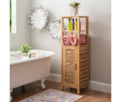 Pierce Bamboo 5-Shelf Mid Cabinet 15 Pierce Bamboo 5-Shelf Mid Cabinet -Home Furnishing Store 810389690 B0 1