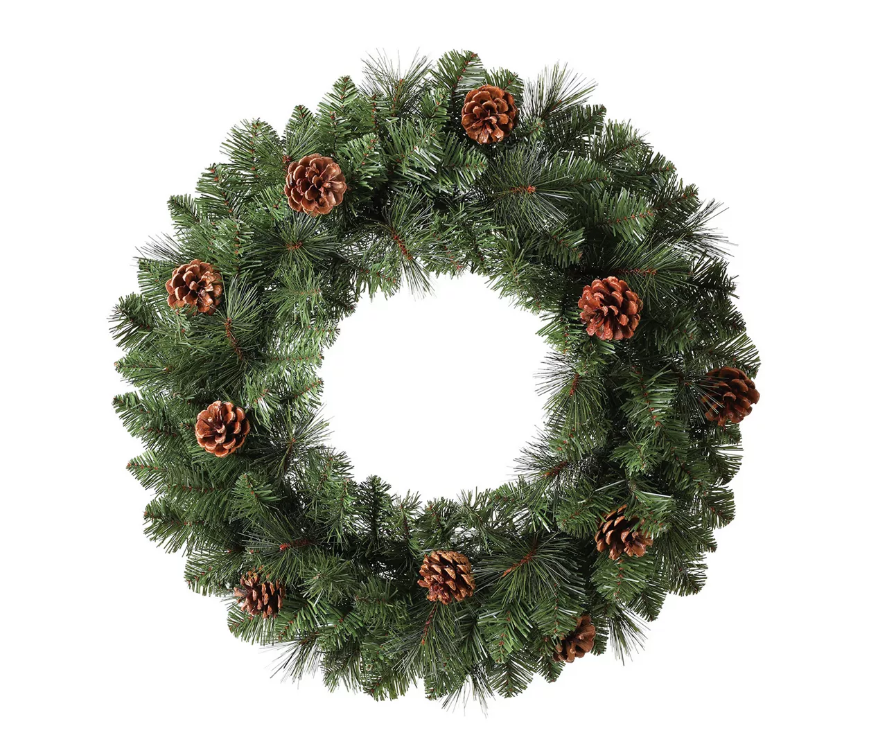 24" Hardneedle Pinecone Wreath 1 24" Hardneedle Pinecone Wreath