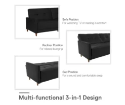 Ameriwood Avianna Faux Leather Coil Futon -Home Furnishing Store 810405140 1