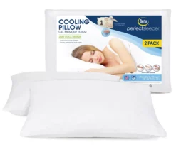 White Washable Cooling Gel Memory Foam Pillows, 2-Pack -Home Furnishing Store 810405621