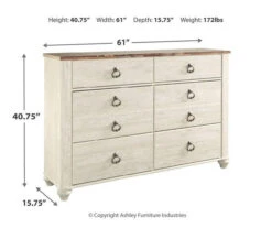 Willowton Whitewash Dresser -Home Furnishing Store 810406133 11