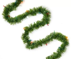 18' Multi-Color Pre-Lit Pine Garland