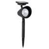Black 20x LED Solar Spotlight Yard Stake, (17")