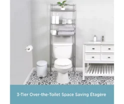 Polished Pewter Over-the-Toilet Space Saver 8 Polished Pewter Over-the-Toilet Space Saver -Home Furnishing Store 810418048 A0 4