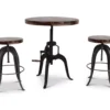 Sparrow Round Adjustable-Height Crank Table