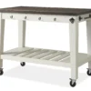 Cayla Two-Tone Rolling Kitchen Cart