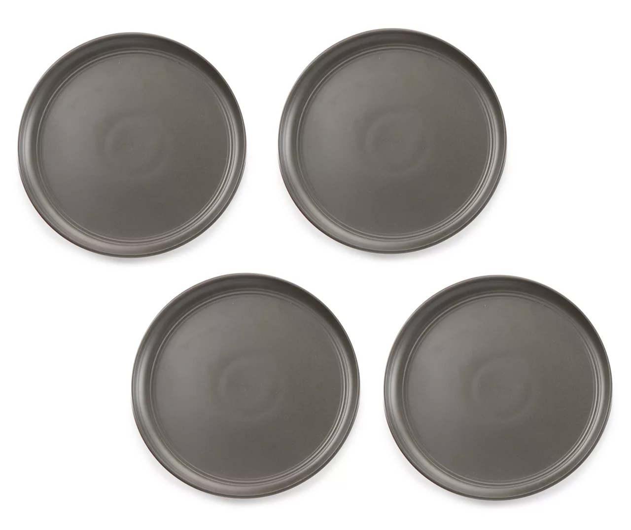 Matte Black Stoneware Dinner Plates, 4-Pack 1 Matte Black Stoneware Dinner Plates, 4-Pack