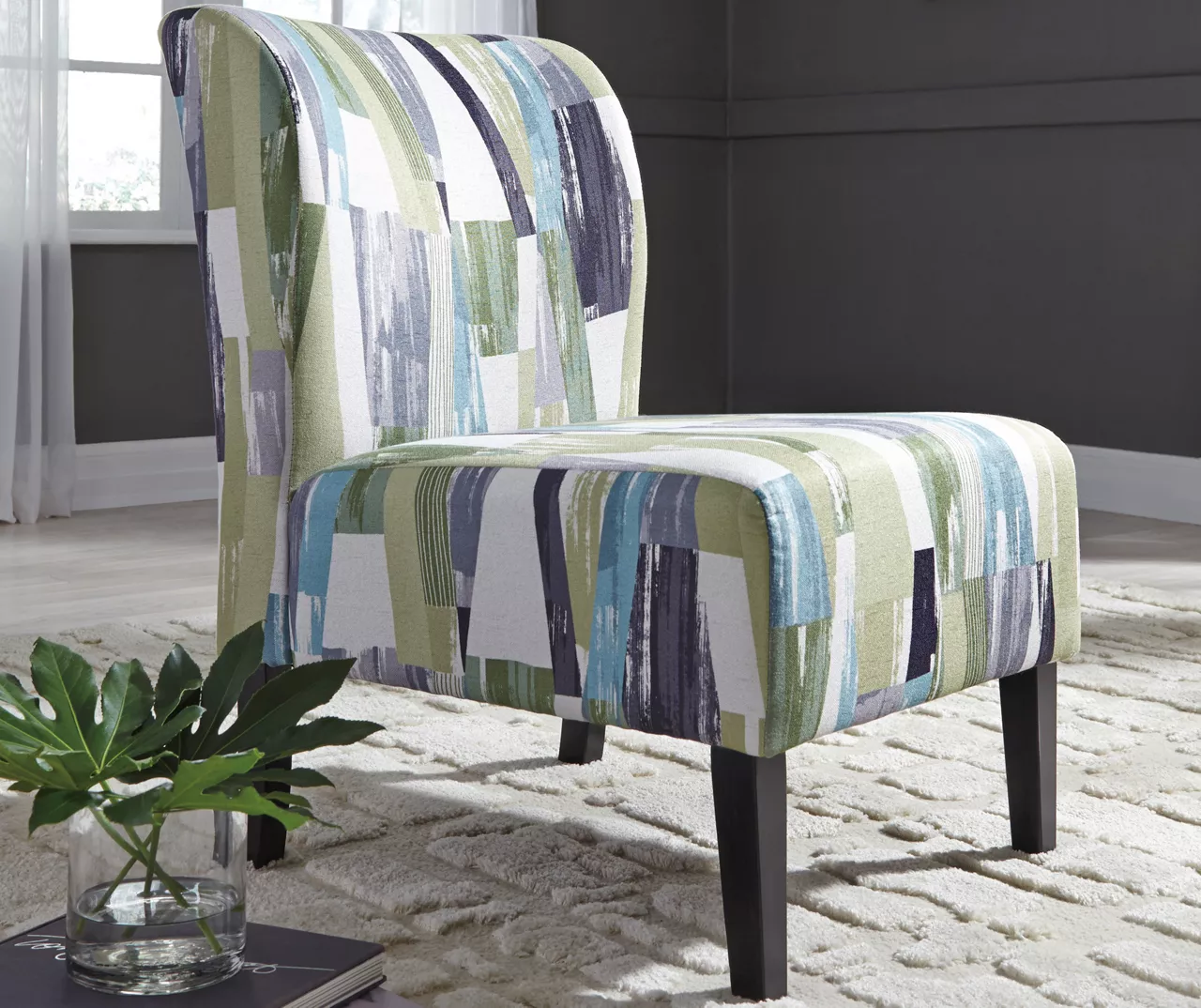 Triptis Multi-Color Armless Accent Chair 2 Triptis Multi-Color Armless Accent Chair - Image 2