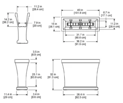 Mayne Inc. Bordeaux Trough Planter -Home Furnishing Store 810440484 6