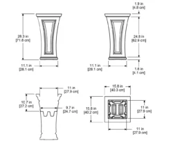 Mayne Inc. Cambridge Tall Planter -Home Furnishing Store 810440571 5